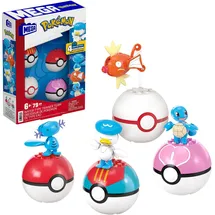 Mega Construx Pokémon Actionfigur Bauspielzeug-Set Wasser-Typ Trainerteam 5 cm