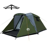 Night Cat Wurfzelt for 4 Personen:Wasserdicht Pop Up Zelt Einfache Einstellung für Camping Wandern