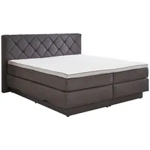 SUN GARDEN Boxspringbett 180 x 200 cm H2/H3 Anthrazit