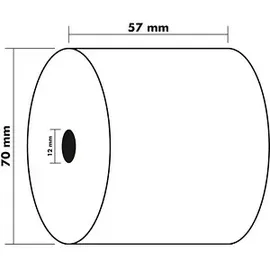 Exacompta Additionsrollen 5,7 cm x 40,0 m, 10 Rollen
