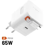 FIXED GaN mit 2× USB-C und selbstaufrollbarem Kabel, weiß
