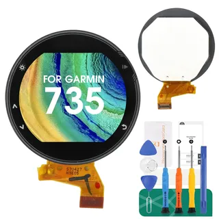 Ersatz-LCD-Bildschirm für Garmin Forerunner 735 XT 735XT, Ersatz-LCD-Bildschirm für Forerunner 735 Uhren-Display, Smartwatch, Touch-Digitizer, Montage-Reparaturteil-Kits (grau)