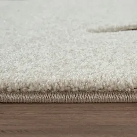 Paco Home Designer Teppich mit Konturenschnitt Karo Muster Braun Beige, Grösse:300x400 cm