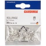 GARDINIA T-Rollringe Metall-Kunststoff 20-er Pack)