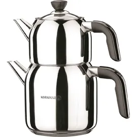 Korkmaz Kappa Teekannen-Set 0,9L/2,0L aus hochwertigem Edelstahl / Induktionsgeeignet