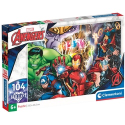 Clementoni® Puzzle Brilliant - Marvel, 104 Puzzleteile