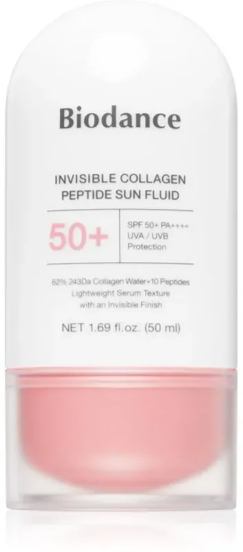 Biodance Invisible Collagen Peptide Sun Fluid Bräunungsemulsion mit Kollagen SPF 50+ 50 ml