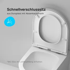 AM.PM Wand-WC mit WC-Sitz Weiß