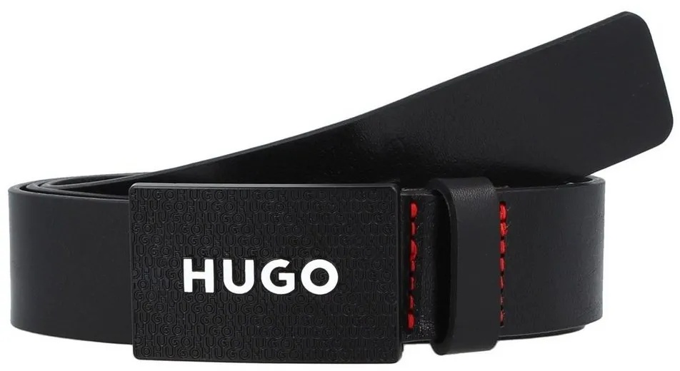 HUGO Ledergürtel Gilao-Z Koppelverschluss schwarz 95