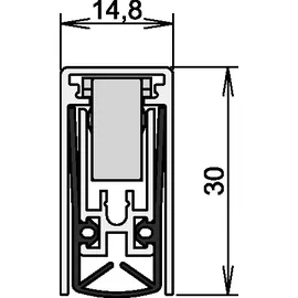 ATHMER Türdichtung Schall-Ex L-15/30 WS 1-880 1-seitig 1208 mm Aluminium silberfarben