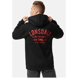 Lonsdale Herren Kapuzensweatjacke mit Reißverschluss Oversize LATHERON