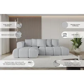 altdecor Ecksofa Ottomane Links CLOUD-L-v1 280x185x90 Dunkelgrün Velours