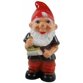 JS Garten Deko Gartenzwerg Deko Garten Figur Zwerg Maler stehend mit Pinsel in der Hand aus Kunststoff H 29 cm