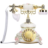 Retro Festnetztelefon, Drehknopf Antike Landhausstil Vintage Mobilteil Festnetz, Home Feste Schreibtisch Telefon, Für Schreibtische, Wohnzimmer, Schlafzimmer, Hotels