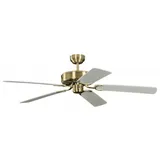 Pepeo Potkuri 132 cm Deckenventilator messing antik/weiß/weiß-rattan