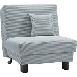 Ell + Ell Sessel Enny Polyester 85 x 85 x 100 cm Blau mit Rollen
