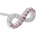 Tom Tailor Ohrstecker Infinity rosa/silber 2100589 4,0 mm