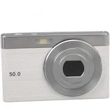 Digitalkamera, FHD 1080P 50 MP Kinderkamera, Point-and-Shoot-Kamera mit 2,2-Zoll-IPS-Bildschirm, Taschen-Digitalkamera, Geschenke für Kinder, Studenten, Kinder, Teenager, (White)