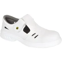 PORTWEST Steelite ESD Ebro Sicherheits-Sandale S1 Klasse 3 Größe 49 - Weiß