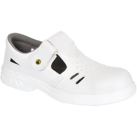 PORTWEST Steelite ESD Ebro Sicherheits-Sandale S1 Klasse 3 Größe 49 - Weiß