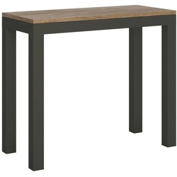 Itamoby Ausziehbare Konsole 90x40/300 cm Everyday Evolution Nature Oak Anthrazitrahmen