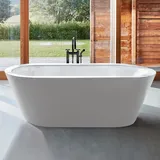 Bette Starlet Oval Silhouette freistehende Badewanne 75 x 165 cm (2720-000CFXXK)