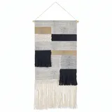 Beliani Wandbehang HANGU Baumwolle 114 cm Beige