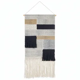 Beliani Wandbehang HANGU Baumwolle 114 cm Beige
