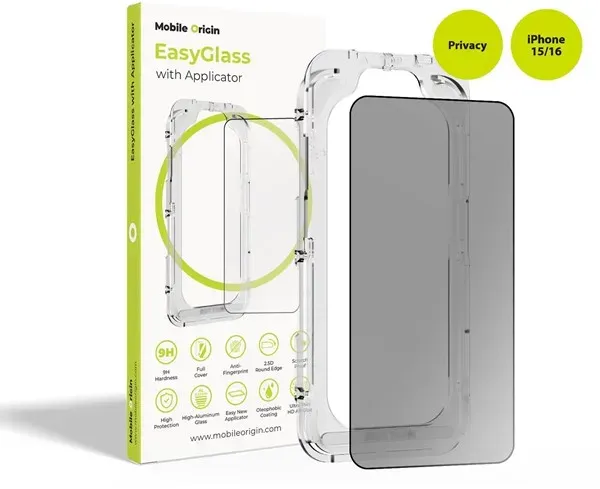 EasyGlass Privacy with Applicator iPhone 15/iPhone 16
