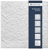 marbet design Wanddekoobjekt PARIS (Deckenplatten aus Styropor EPS - (2 Quadratmeter 50x50cm) Deckenpaneele leicht & robust im modernen Design - Verkleidung Deckenplatten Decke weiß)