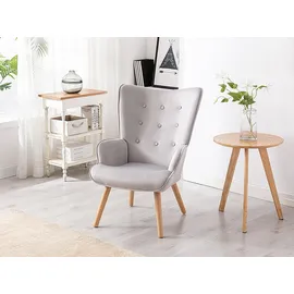 vente-unique Sessel VATELY Samt 69 x 95,5 x 78 cm Grau gepolstert