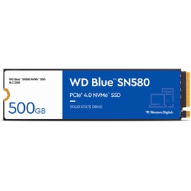 Western Digital WD Blue SN580 NVMe SSD 500GB, M.2 2280/M-Key/PCIe 4.0 x4 (WDS500G3B0E)