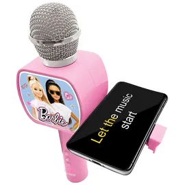 Lexibook Barbie, Bluetooth-Mikrofon mit Stimmwechselfunktion, Telefonhalter, eingebauter Lautsprecher, Rosa, MIC240BB