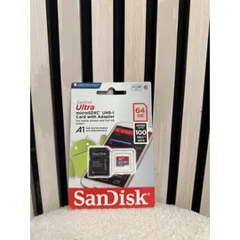 SanDisk Ultra microSD + SD-Adapter UHS-I U1 A1 100 MB/s 64 GB