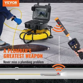 Vevor Inspektionskamera 91,5 m 23 cm mit 512-Hz-Ortung IP68