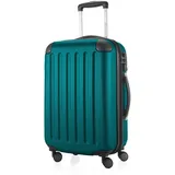 - SPREE - Handgepäck Hartschalen-Koffer Trolley Rollkoffer Reisekoffer, 4 Doppel-Rollen, 55 cm, 42 L, Aqua Grün