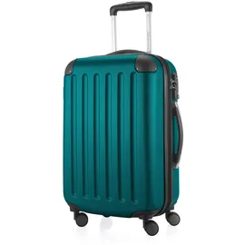 HAUPTSTADTKOFFER - SPREE - Handgepäck Hartschalen-Koffer Trolley Rollkoffer Reisekoffer, 4 Doppel-Rollen, 55 cm, 42 L, Aqua Grün