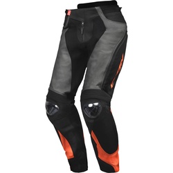 Ixon Vendetta Evo Motorrad Lederhose, schwarz-orange, Größe S für Männer