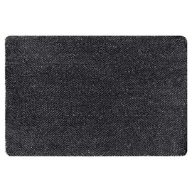 HANSE HOME Clean & Go Fußmatte für Innen und Außen 67x45cm - Fussmatte Schmutzfangmatte Türmatte Waschbar & Wetterfest, rutschfest für Eingangsbereich & Außenbereich – Schwarz Anthrazit