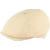 Herren Schiebermütze Flatcap Schirmmütze aus 100% Leinen - mit Futter aus Baumwolle - Besonders Leicht & Bequem Stein 54-55 - 54-55