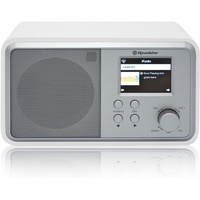 Roadstar IR-390D+BT/WH Internetradio Wi-Fi und Digital Dab/Dab+/ FM, Bluetooth, USB-Ladegerät, Fernbedienung, Kopfhöreranschluss, Wecker mit Dual-Alarm, Weiß