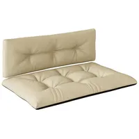 Outsunny Palettenkissen 2er Set Sitzkissen Palettenpolster mit Getuftetem Design