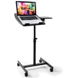 Duronic Laptoptisch, WPS17 Arbeitstisch, Laptoptisch 40 x 44 cm bis 10 kg, Computertisch mit Rollen und Mausablage, Höhenverstellbarer Projektortisch für Beamer, Sitz-Stehtisch Schreibtisch Rolltisch Zuhause