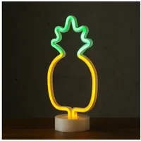 MARELIDA LED Neonlampe ANANAS - Silhouette Dekoleuchte - Batteriebetrieb