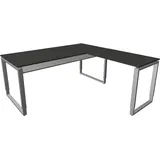 Kerkmann Schreibtisch Architekt BxTxH 180x180x75cm (mit Anbautisch) anthrazit