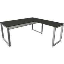 Kerkmann Schreibtisch Architekt BxTxH 180x180x75cm (mit Anbautisch) anthrazit