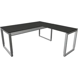 Kerkmann Schreibtisch Architekt BxTxH 180x180x75cm (mit Anbautisch) anthrazit