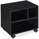 Relaxdays Rollcontainer 35,5 x 40 x 30 cm schwarz