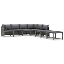 vidaXL Garten-Lounge-Set 8-tlg. grau