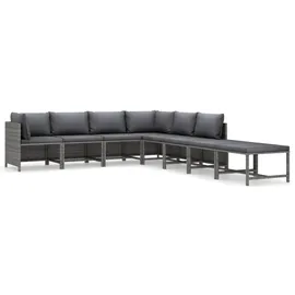 vidaXL Garten-Lounge-Set 8-tlg. grau